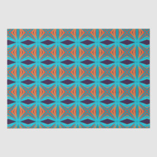 Turquoise Orange Purple Pattern Birthday Gift Xmas Tissue Paper
