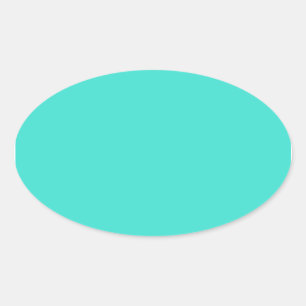 Turquoise Oval Sticker