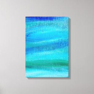 turquoise paint pattern canvas print
