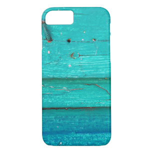 turquoise painted wood Case-Mate iPhone case