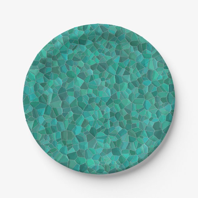 Turquoise Paper Plate (Front)