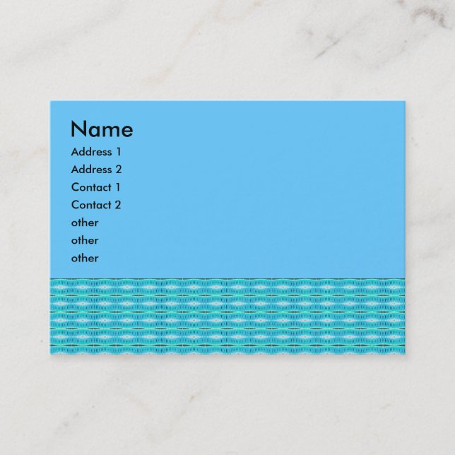 turquoise pattern business card (Front)