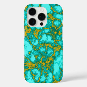 Turquoise Pattern iPhone 16 Pro Case