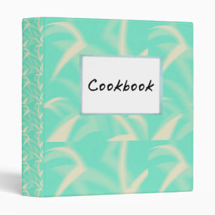 Turquoise pattern cookbook binder