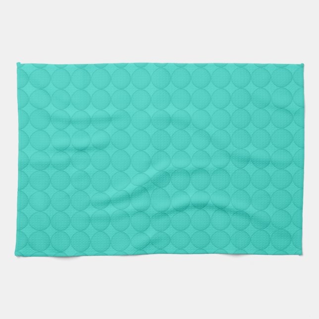Turquoise Pattern Kitchen Towel (Horizontal)