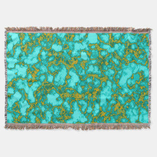 Turquoise Pattern Throw Blanket
