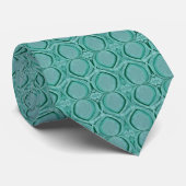 Turquoise Pattern Tie (Rolled)