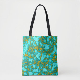 Turquoise Pattern Tote Bag