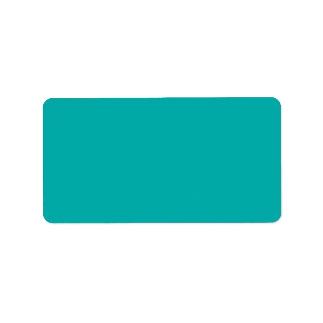 Turquoise Peacock Background Ready to Customize Label (Front)