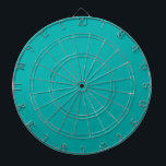 Turquoise Peacock Colour Accent Ready to Customize Dartboard<br><div class="desc">This custom product is available in a vibrant turquoise colour decor for yourself or as a gift sure to make an impression in all occasions. Click on the "Customize it!" button or link you find on this product page to reveal a set of user friendly designing tools to customize this...</div>