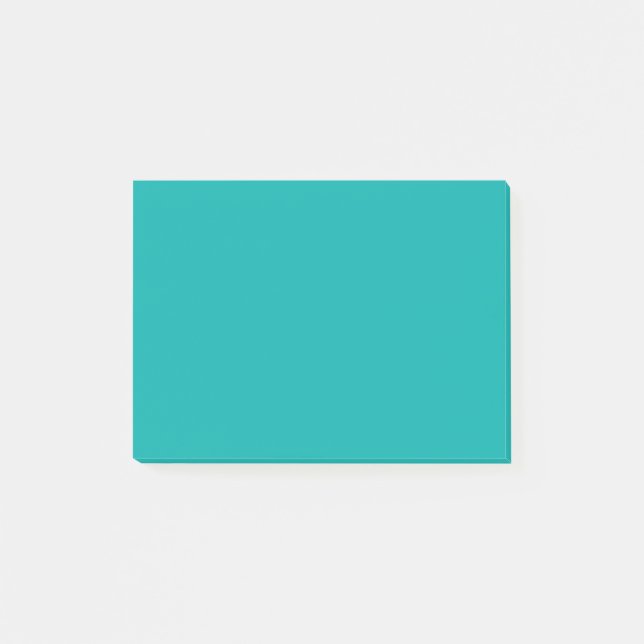 Turquoise Peacock Colour Decor Ready to Customize Post-it Notes (Front)