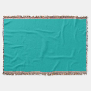 Turquoise Peacock Decor Ready to Customize Throw Blanket