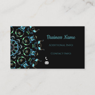 Turquoise Pearl Mandala Carte de visite