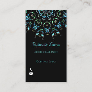 Turquoise Pearl Mandala Carte de visite 2