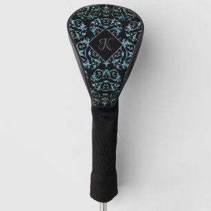 Turquoise Pearl Pattern Monogrammed Golf Head Cover