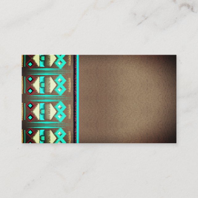 Turquoise Père Noël Fe carte de visite (Devant)