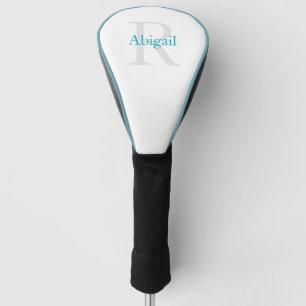 Turquoise Personalized Name Monogram Golf Head Cover