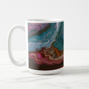 Turquoise & Pink Agate Fluid Mug