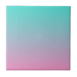 Turquoise Pink Ombre Tile<br><div class="desc">Turquoise to pink gradient background.</div>