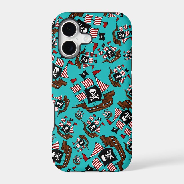 Turquoise pirate ship pattern (Back)