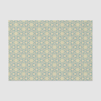 Turquoise Pistachio Cream Western Modern Damask Tissue Paper