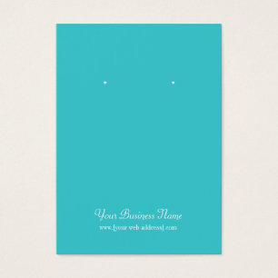 Turquoise Plain Simple Custom Earring Card