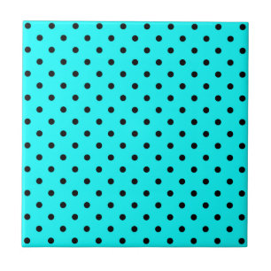 Turquoise polka dot background tile