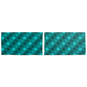 Turquoise Polka Dot Pillowcase
