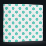 Turquoise polka dots binder<br><div class="desc">Turquoise polka dots on white background</div>