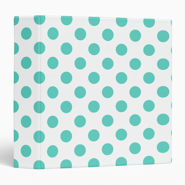 Turquoise polka dots binder (Front/Spine)