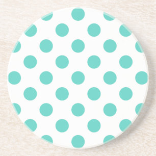 Turquoise polka dots coaster