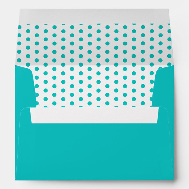 Turquoise Polka Dots! Envelope (Back (Bottom))