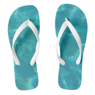 Turquoise Pool Water Flip Flops