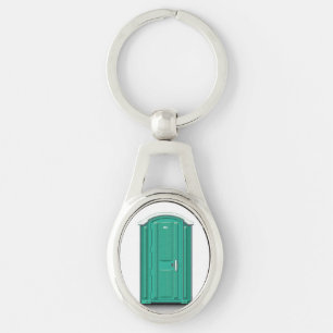 Turquoise Portable Toilet Keychain