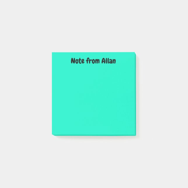Turquoise Post-it Notes (Front)