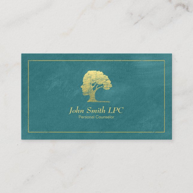 Turquoise Psychologist Personal Counsellor Appointment Card (Front)
