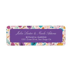 Turquoise Purple Jaune Fleurs de prairie de printe