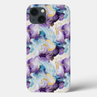 Turquoise & Purple Marble