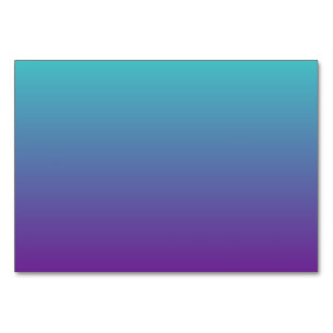 Turquoise Purple Ombre Table Number