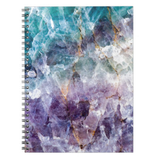 Turquoise & Purple Quartz Crystal Notebook