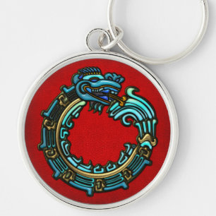 Turquoise Quetzalcoatl Keychain