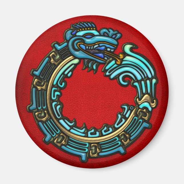 Turquoise Quetzalcoatl Magnet (Front)
