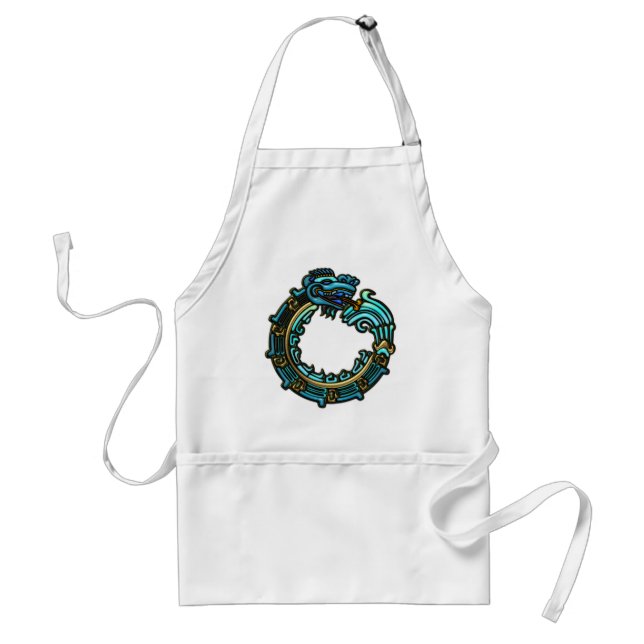 Turquoise Quetzalcoatl Standard Apron (Front)