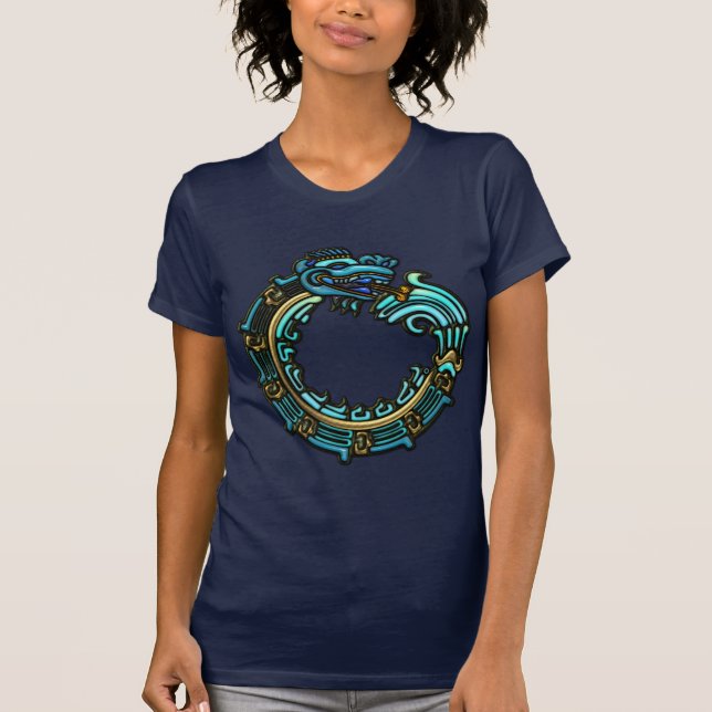 Turquoise Quetzalcoatl T-Shirt (Front)