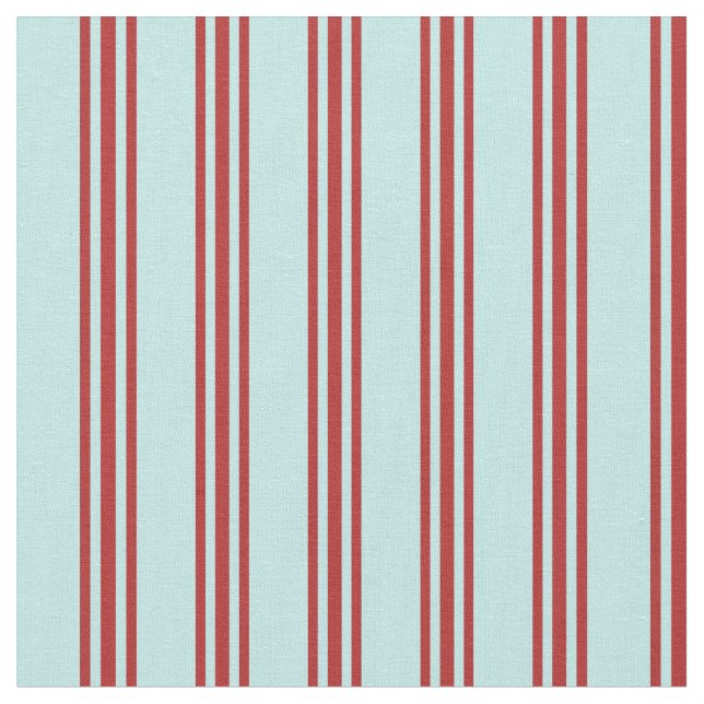 Turquoise & Red Coloured Pattern of Stripes Fabric (Close Up)