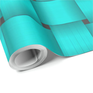 Turquoise Ribbon Wrapping Paper