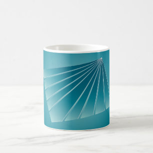 Turquoise ribbons coffee mug