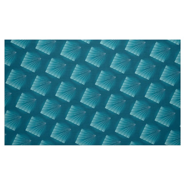 Turquoise ribbons fabric (Fat Quarter)
