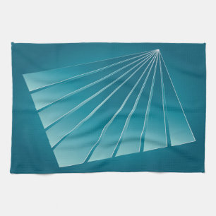 Turquoise ribbons kitchen towel