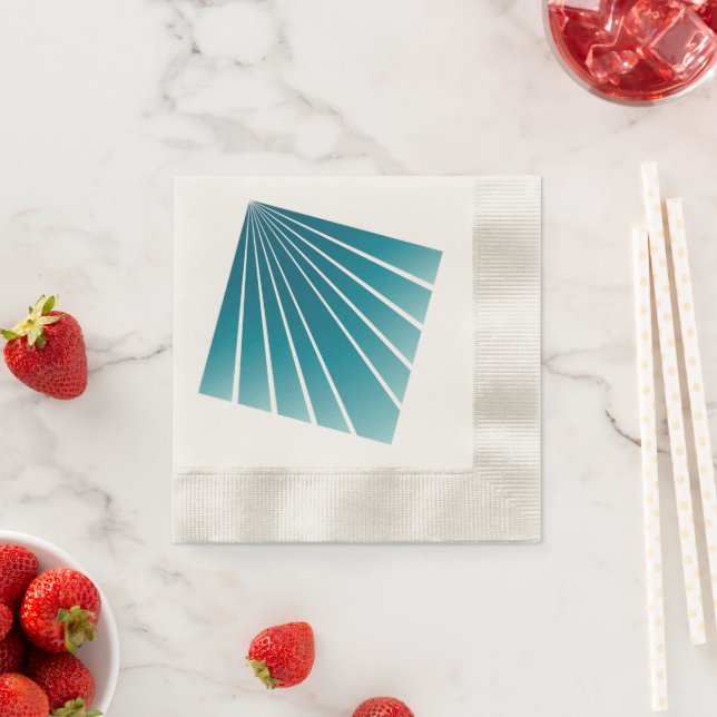 Turquoise ribbons napkin (Insitu)